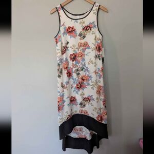BNWT Kensie Floral Lined Sheath Dress Sleeveless Crew Neck Medium